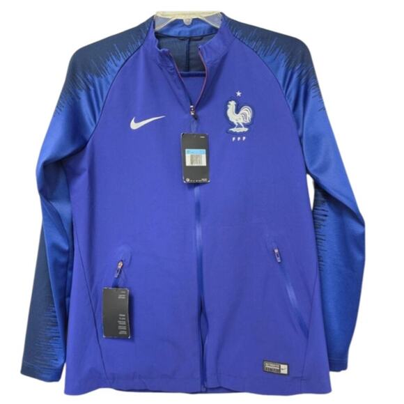 NEW Nike Mens France Federation FFF Anthem Full Zip Up Jacket 893297-455 Size M - Picture 1 of 10